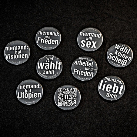 Buttons für Wahlen